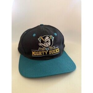 90's Vintage Anaheim Mighty Ducks ANNCO Front Row Baseball Cap NHL Snapback